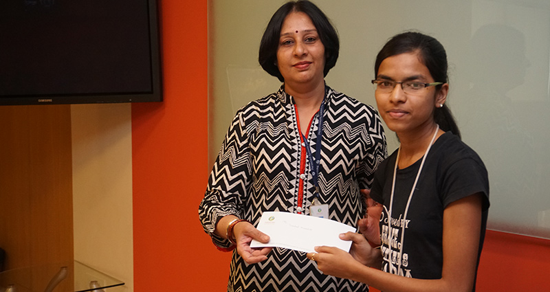 Kiran girls scholarship with Chairperson Sonali Deshpande
